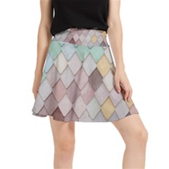 Tiles Shapes Waistband Skirt by artworkshop