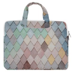 Tiles Shapes Macbook Pro13  Double Pocket Laptop Bag by artworkshop