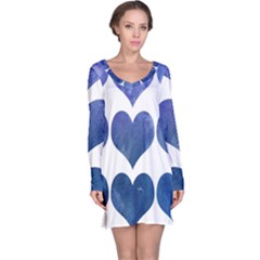 Valentin Heart  Love Long Sleeve Nightdress by artworkshop