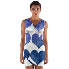 Valentin Heart  Love Wrap Front Bodycon Dress by artworkshop