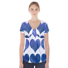 Valentin Heart  Love Short Sleeve Front Detail Top by artworkshop