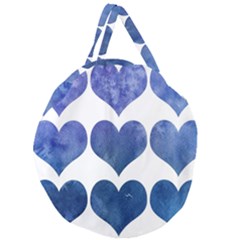 Valentin Heart  Love Giant Round Zipper Tote by artworkshop