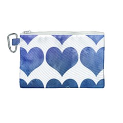 Valentin Heart  Love Canvas Cosmetic Bag (medium) by artworkshop