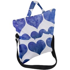 Valentin Heart  Love Fold Over Handle Tote Bag by artworkshop