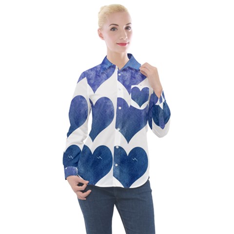 Valentin Heart  Love Women s Long Sleeve Pocket Shirt by artworkshop