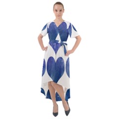 Valentin Heart  Love Front Wrap High Low Dress by artworkshop