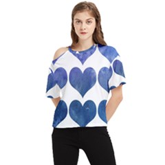 Valentin Heart  Love One Shoulder Cut Out Tee by artworkshop