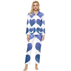 Valentin Heart  Love Womens  Long Sleeve Velvet Pocket Pajamas Set by artworkshop