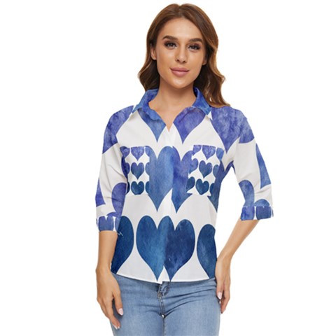 Valentin Heart  Love Women s Quarter Sleeve Pocket Shirt by artworkshop