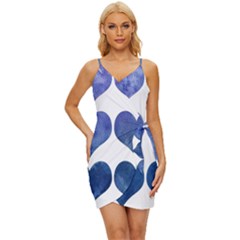 Valentin Heart  Love Wrap Tie Front Dress by artworkshop