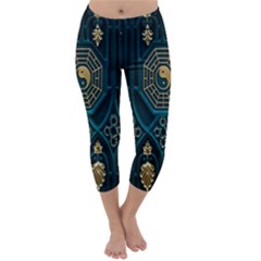 Abstract 001 Capri Winter Leggings  by nate14shop