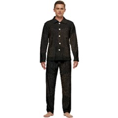 Abstract 002 Men s Long Sleeve Velvet Pocket Pajamas Set