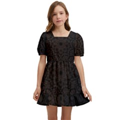 Abstract 002 Kids  Short Sleeve Dolly Dress