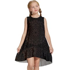 Abstract 002 Kids  Frill Swing Dress