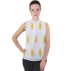 Abstract 003 Mock Neck Chiffon Sleeveless Top by nate14shop