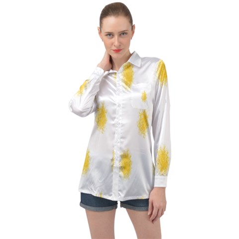 Abstract 003 Long Sleeve Satin Shirt by nate14shop