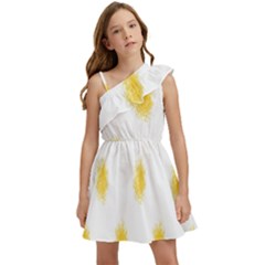 Abstract 003 Kids  One Shoulder Party Dress