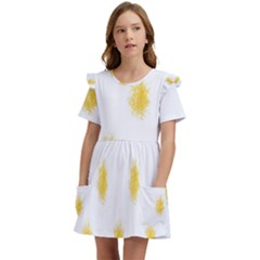 Abstract 003 Kids  Frilly Sleeves Pocket Dress by nate14shop