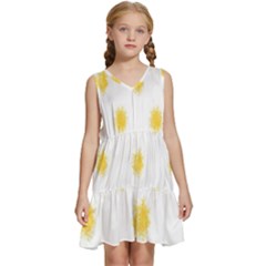 Abstract 003 Kids  Sleeveless Tiered Mini Dress