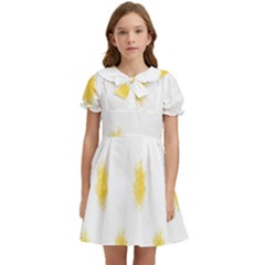 Abstract 003 Kids  Bow Tie Puff Sleeve Dress