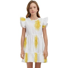 Abstract 003 Kids  Winged Sleeve Dress