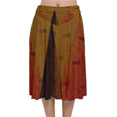 Abstract 004 Velvet Flared Midi Skirt by nate14shop