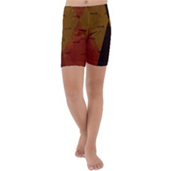 Abstract 004 Kids  Lightweight Velour Capri Yoga Leggings by nate14shop