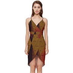 Abstract 004 Wrap Frill Dress