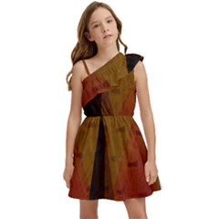 Abstract 004 Kids  One Shoulder Party Dress by nate14shop