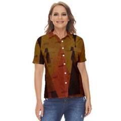 Abstract 004 Women s Short Sleeve Double Pocket Shirt