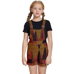 Abstract 004 Kids  Short Overalls