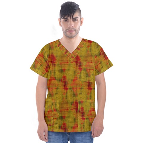 Abstract 005 Men s V-neck Scrub Top by nate14shop