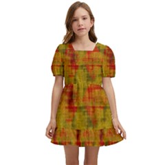 Abstract 005 Kids  Short Sleeve Dolly Dress