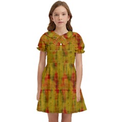 Abstract 005 Kids  Bow Tie Puff Sleeve Dress