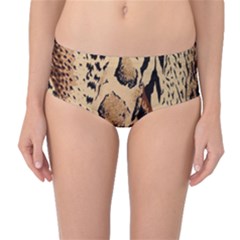 Animal-pattern-design-print-texture Mid-waist Bikini Bottoms by nate14shop