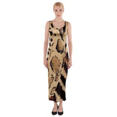 Animal-pattern-design-print-texture Fitted Maxi Dress by nate14shop