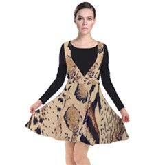 Animal-pattern-design-print-texture Plunge Pinafore Dress by nate14shop