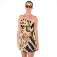 Animal-pattern-design-print-texture One Soulder Bodycon Dress by nate14shop