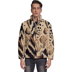 Animal-pattern-design-print-texture Men s Puffer Bubble Jacket Coat