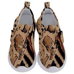 Animal-pattern-design-print-texture Kids  Velcro No Lace Shoes by nate14shop