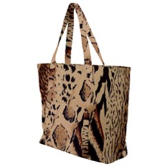 Animal-pattern-design-print-texture Zip Up Canvas Bag by nate14shop