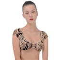 Animal-pattern-design-print-texture Cap Sleeve Ring Bikini Top View1