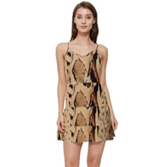 Animal-pattern-design-print-texture Short Frill Dress