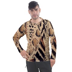 Animal-pattern-design-print-texture Men s Pique Long Sleeve Tee