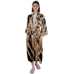 Animal-pattern-design-print-texture Maxi Satin Kimono by nate14shop