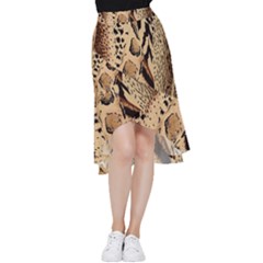 Animal-pattern-design-print-texture Frill Hi Low Chiffon Skirt by nate14shop