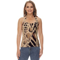 Animal-pattern-design-print-texture Basic Halter Top