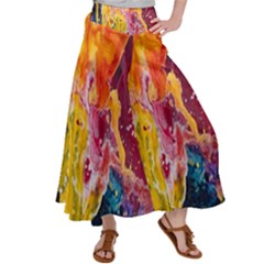 Art-color Satin Palazzo Pants by nate14shop