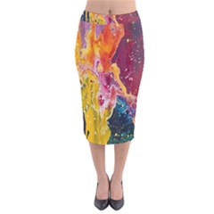 Art-color Velvet Midi Pencil Skirt by nate14shop