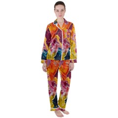 Art-color Satin Long Sleeve Pajamas Set by nate14shop